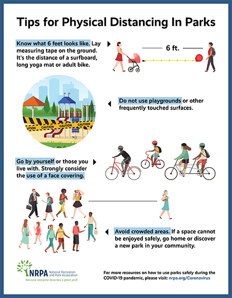 Printable One-Pager on Tips for Physical Distancing in Parks