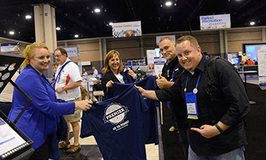 NRPA members show their pride alongside the association’s Director of Membership Julie Boland (far left) and Membership Manager Tiffany Walther (center). 