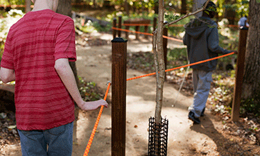 The trail was designed so people with disabilities could safely navigate it solo.