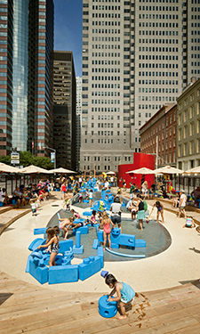 A Manhattan architect designed a creative playground concept that allows kids to build  the playgrounds themselves.