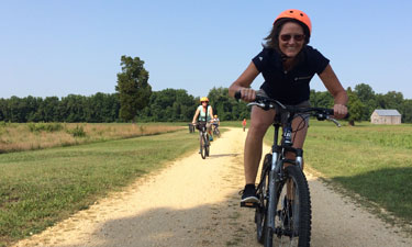 Senior Manager of Advertising Sales Dana Storm kicks it into high gear at Patuxent River Park.